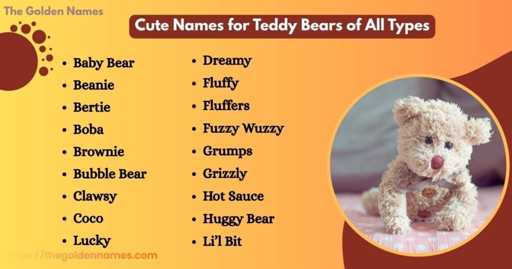 Cute Names for Teddy Bears of All Types