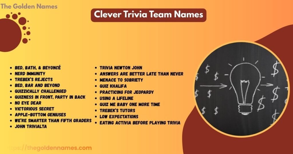 Clever Trivia Team Names