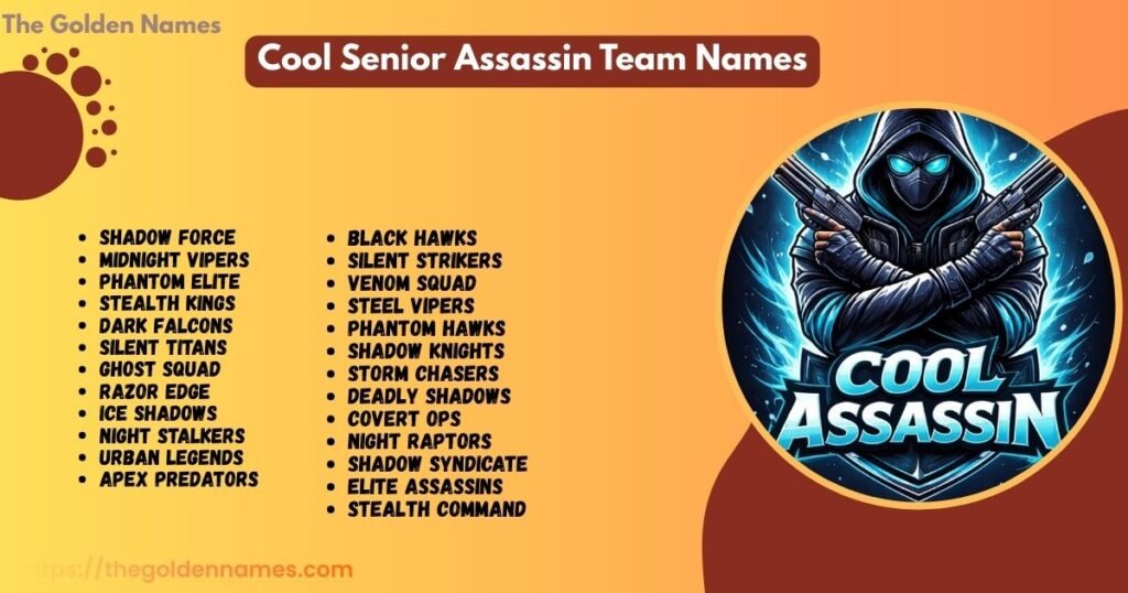 Cool Senior Assassin Team Names