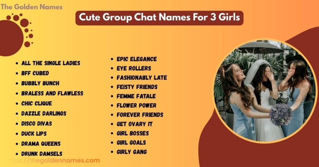 Cute Group Chat Names For 3 Girls