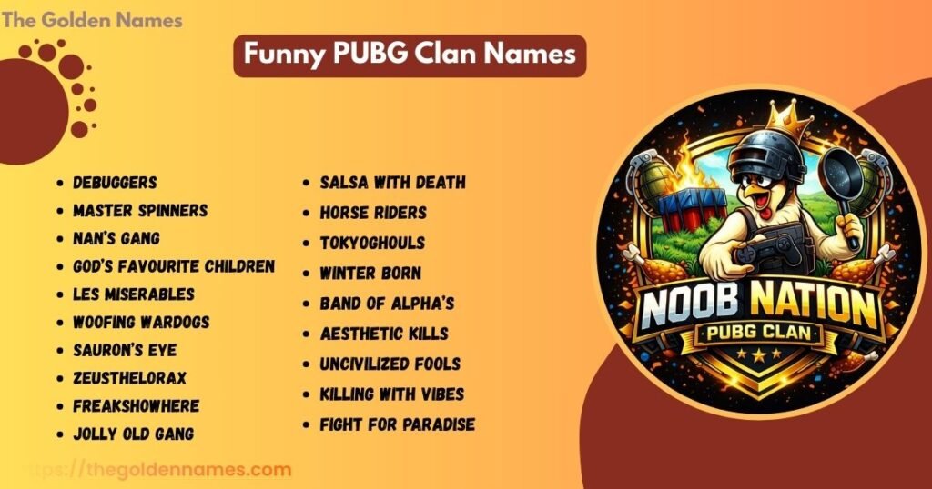 Funny PUBG Clan Names