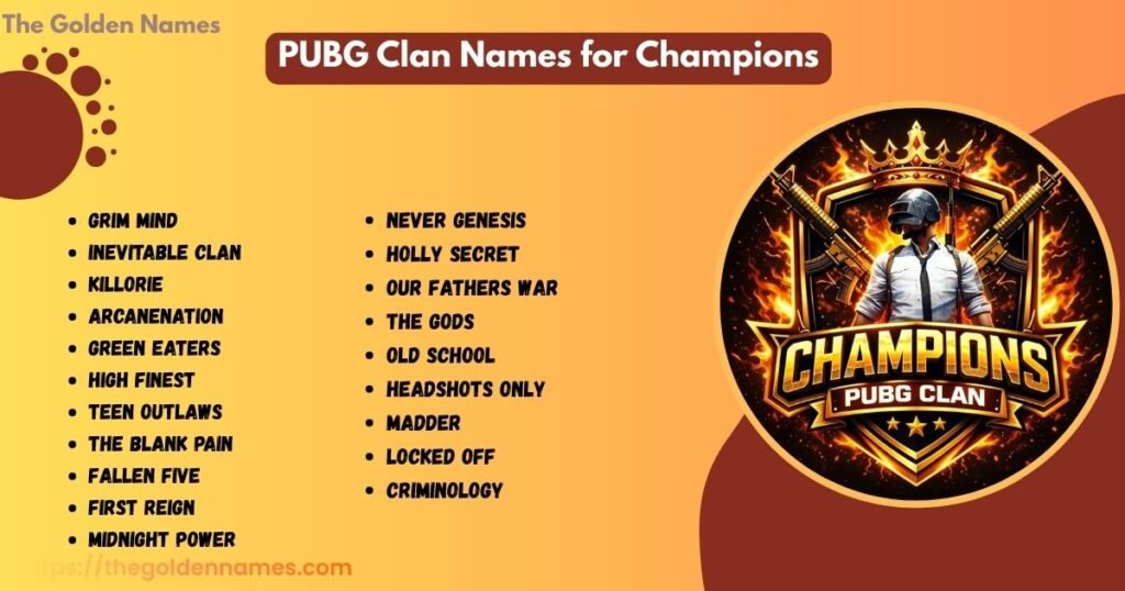 PUBG Clan Names for Champions