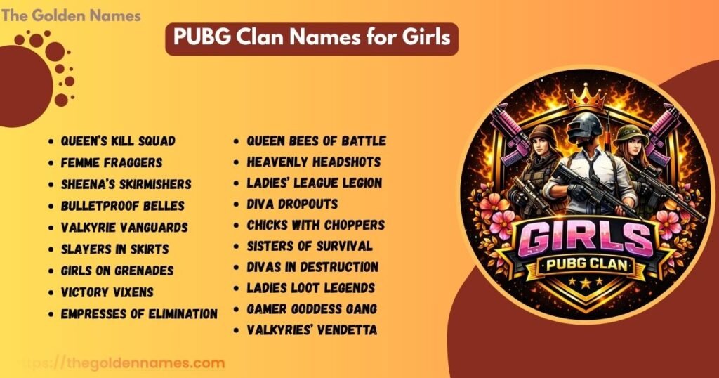 PUBG Clan Names for Girls