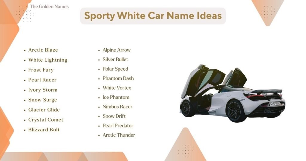 Sporty White Car Name Ideas