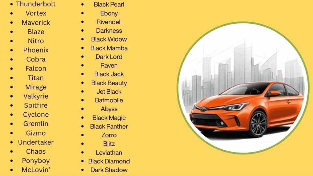 Cool Car Names