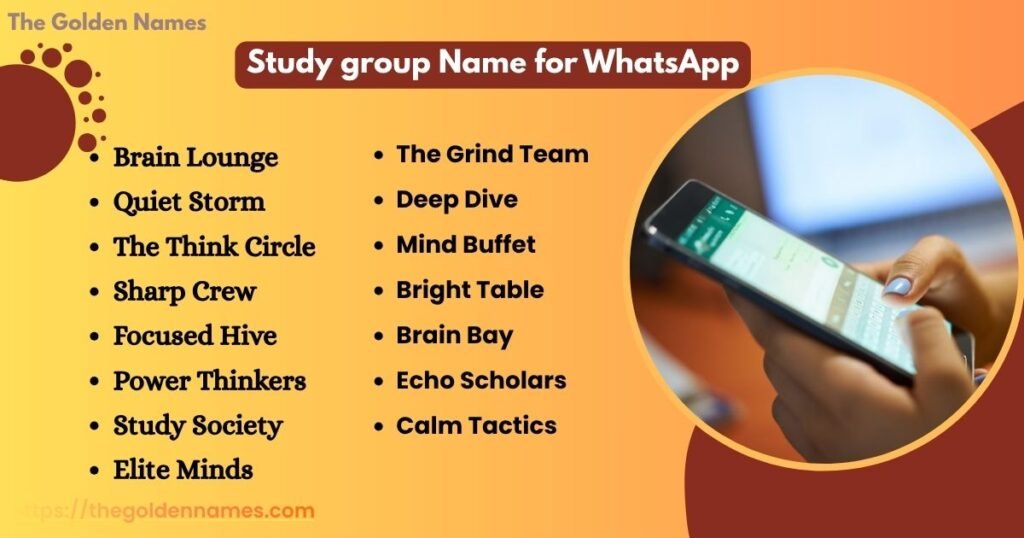 Study group Name for WhatsApp