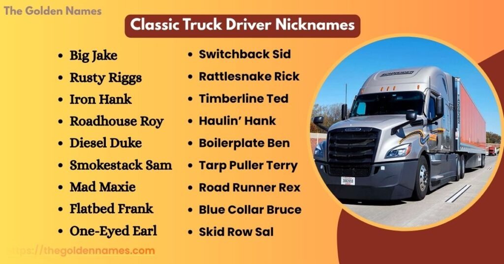 Classic Truck Driver Nicknames