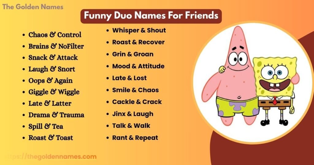 Funny Duo Names For Friends