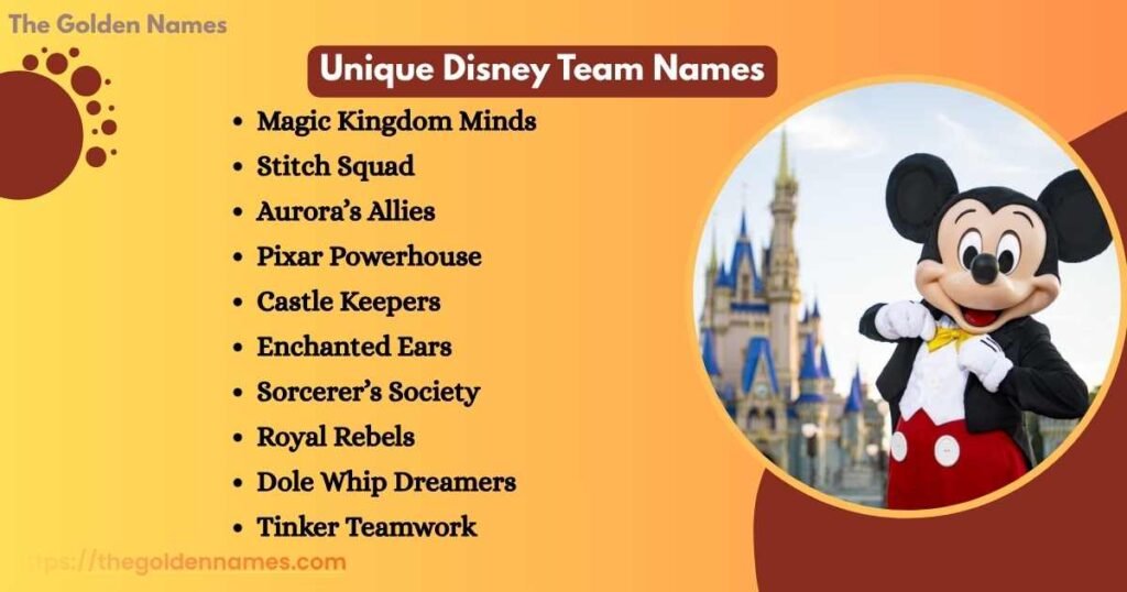 Unique Disney Team Names