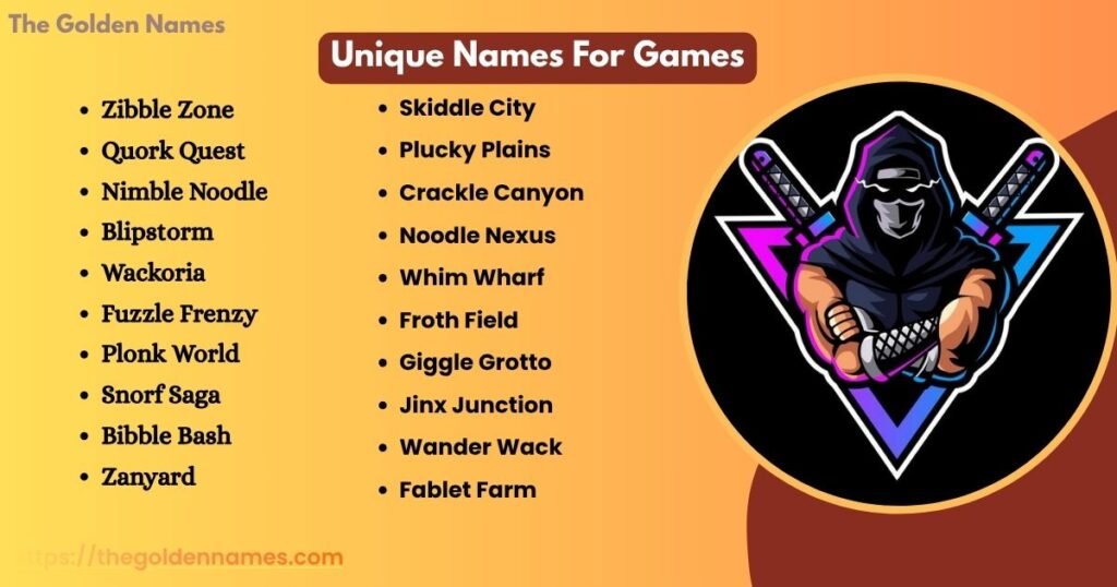 Unique Names For Games
